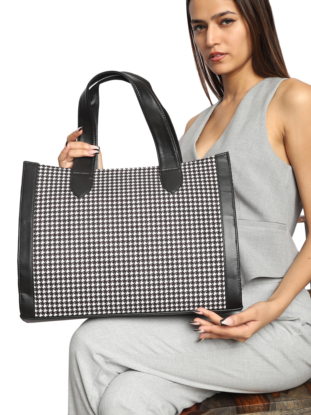 Manhattan Chequered Tote Bag