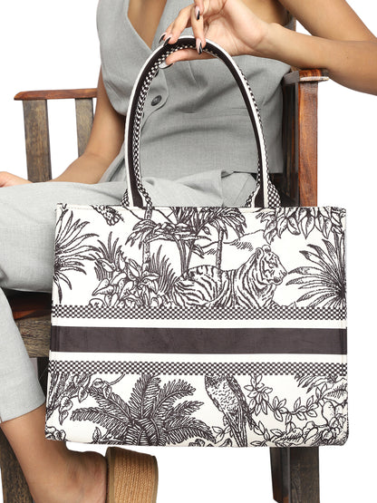 Mini Wesst Multi Color tiger print tote bag(MWCUS001)