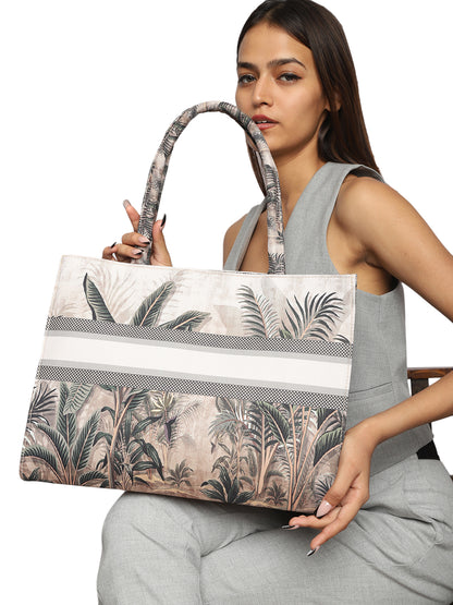 Women's Graphic Printed Canvas Tote Bag(MWCUS014)