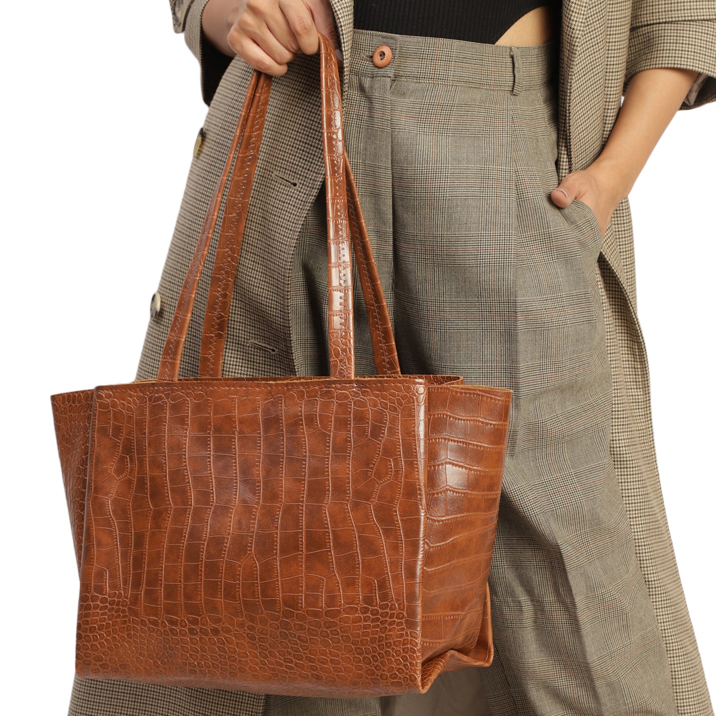 MINI WESST Women's Brown Handbags(MWHB066BR)