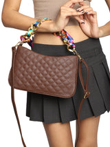 Brown Solid Sling Bag