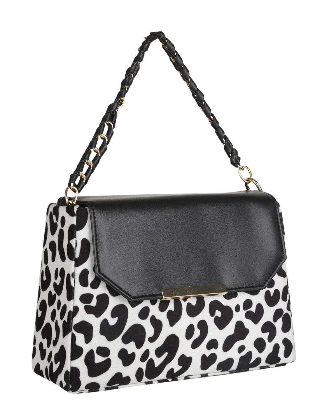 Black Casual Animal Handheld Bag