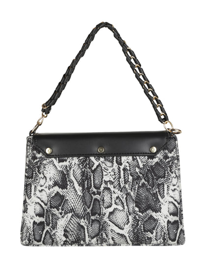 MINI WESST Black Casual Graphic Handheld Bag(MWHB180PR)