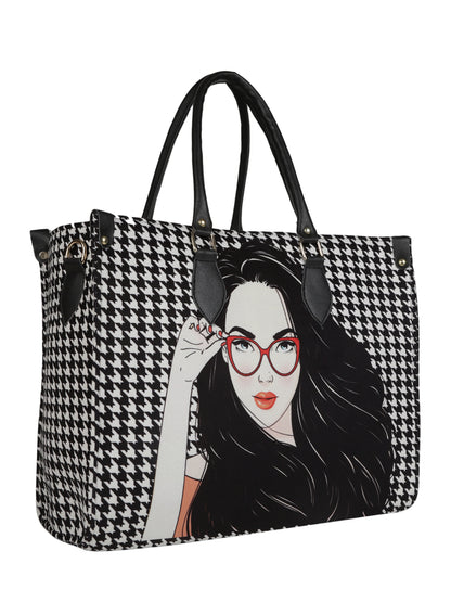 Quirky totes MINI WESST Multi Casual Graphic Tote Bag(MWTB064PR)