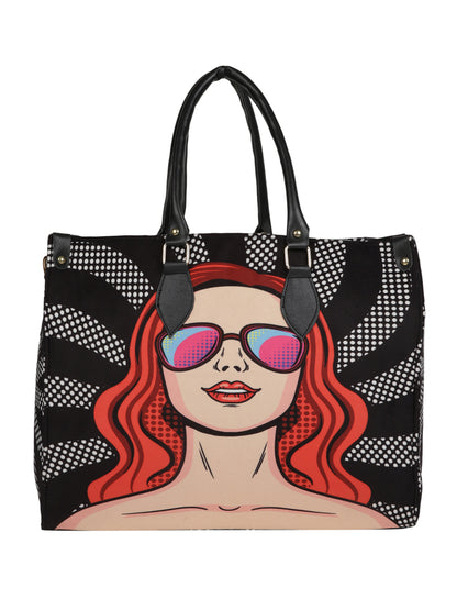 Quirky totes MINI WESST Multi Casual Graphic Tote Bag(MWTB066PR)