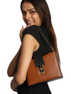 Brown Solid Handheld Bag