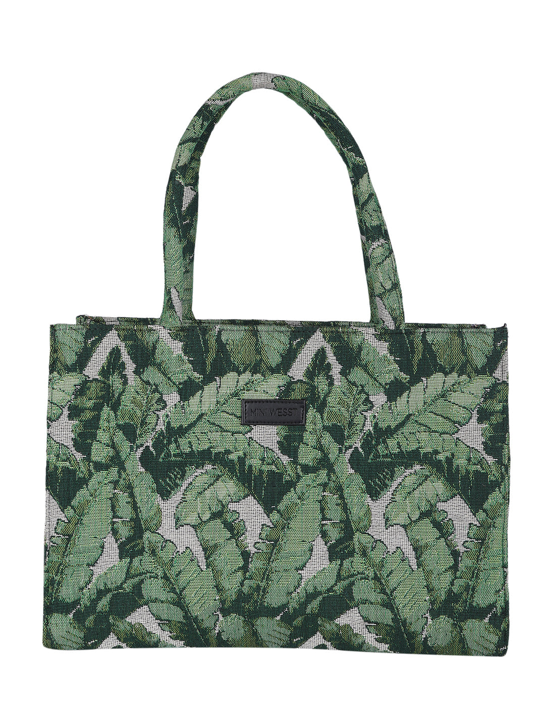 MINI WESST Green Graphic Tote Bag(MWTB121PR)