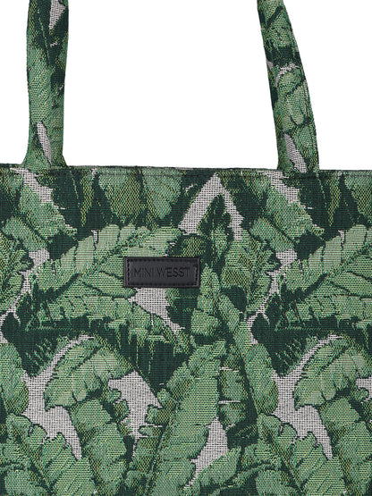MINI WESST Green Graphic Tote Bag(MWTB121PR)