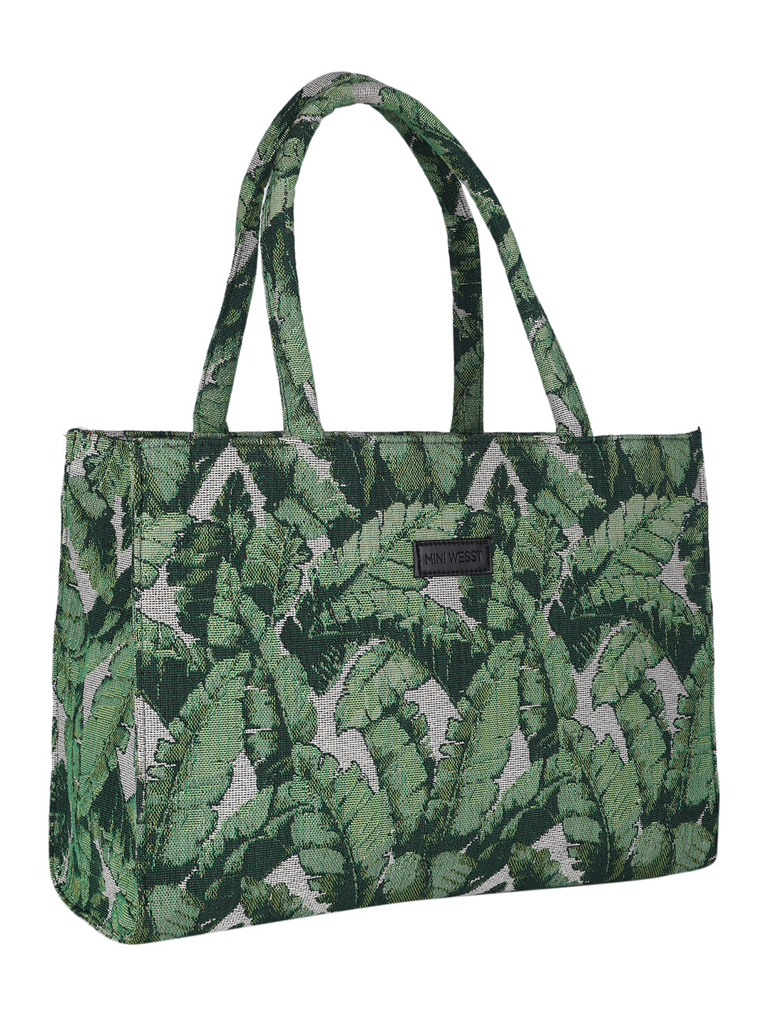 MINI WESST Green Graphic Tote Bag(MWTB121PR)