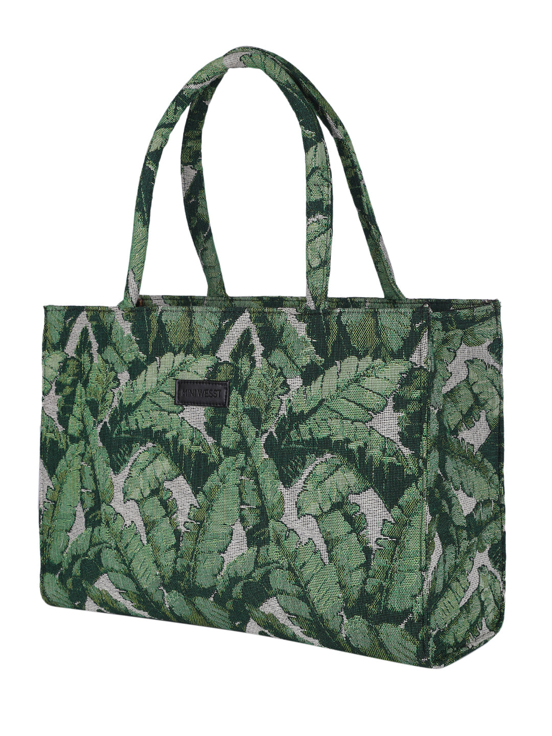 MINI WESST Green Graphic Tote Bag(MWTB121PR)