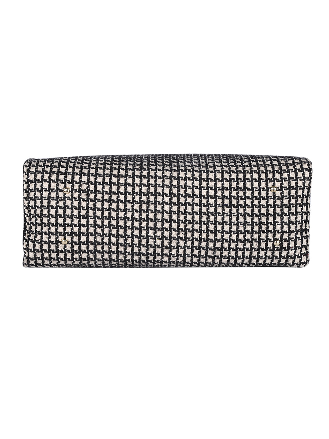 MINI WESST Black And White Graphic Tote Bag(MWTB118PR)