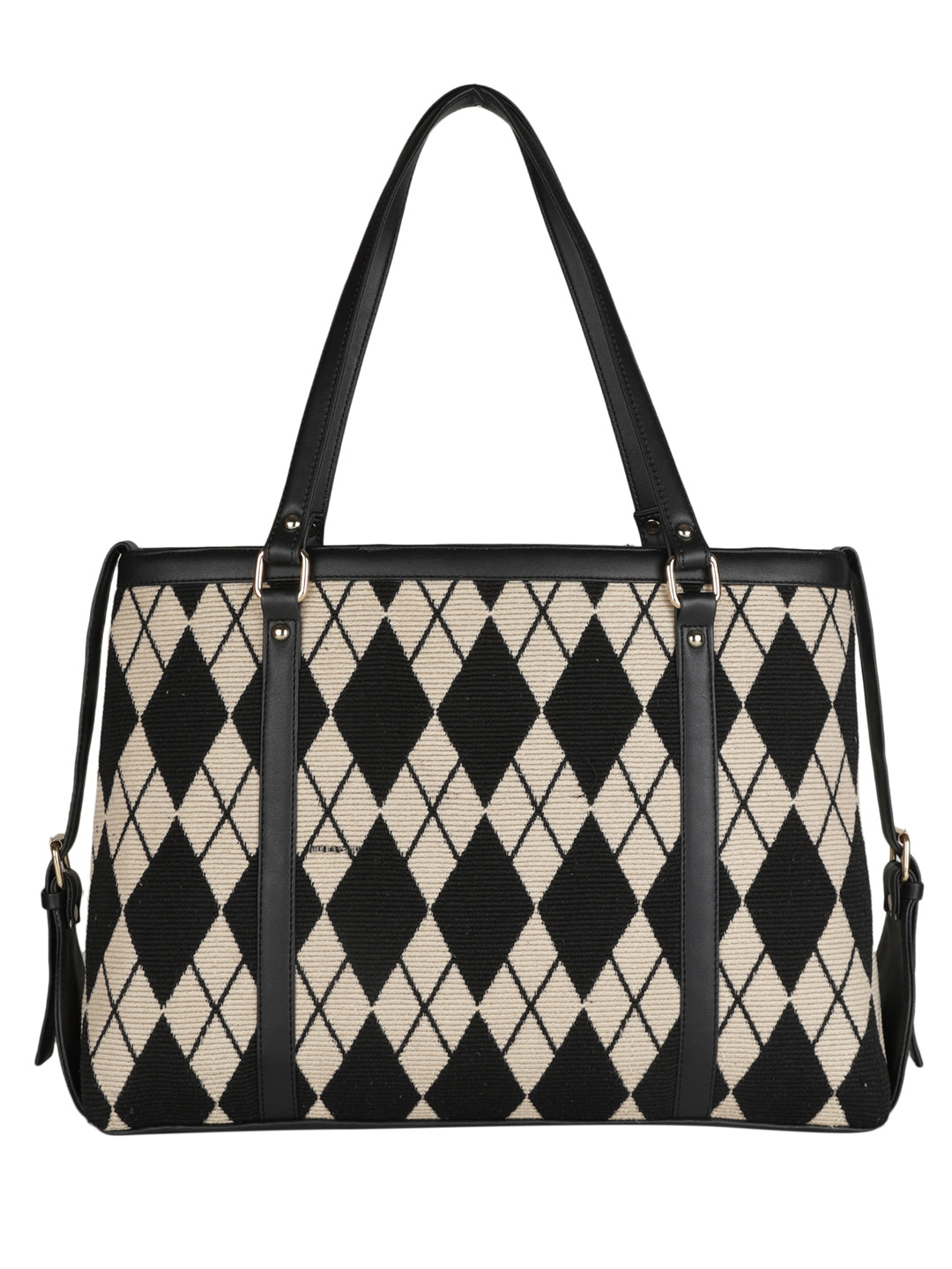 MINI WESST Beige Casual Graphic Tote Bag(MWTB071PR)