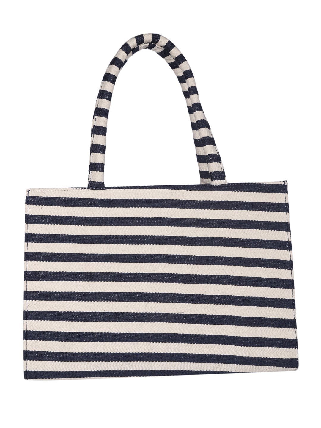 MINI WESST Black And White Graphic Tote Bag(MWTB122PR)