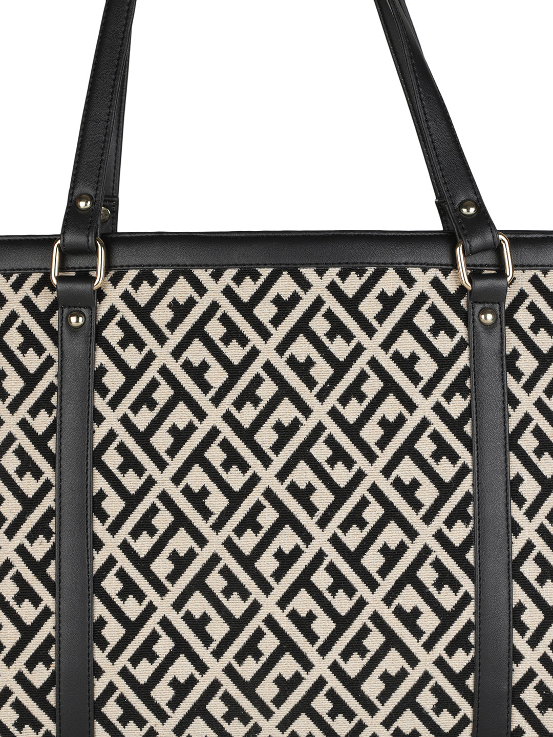 MINI WESST Beige Casual Graphic Tote Bag(MWTB072PR)