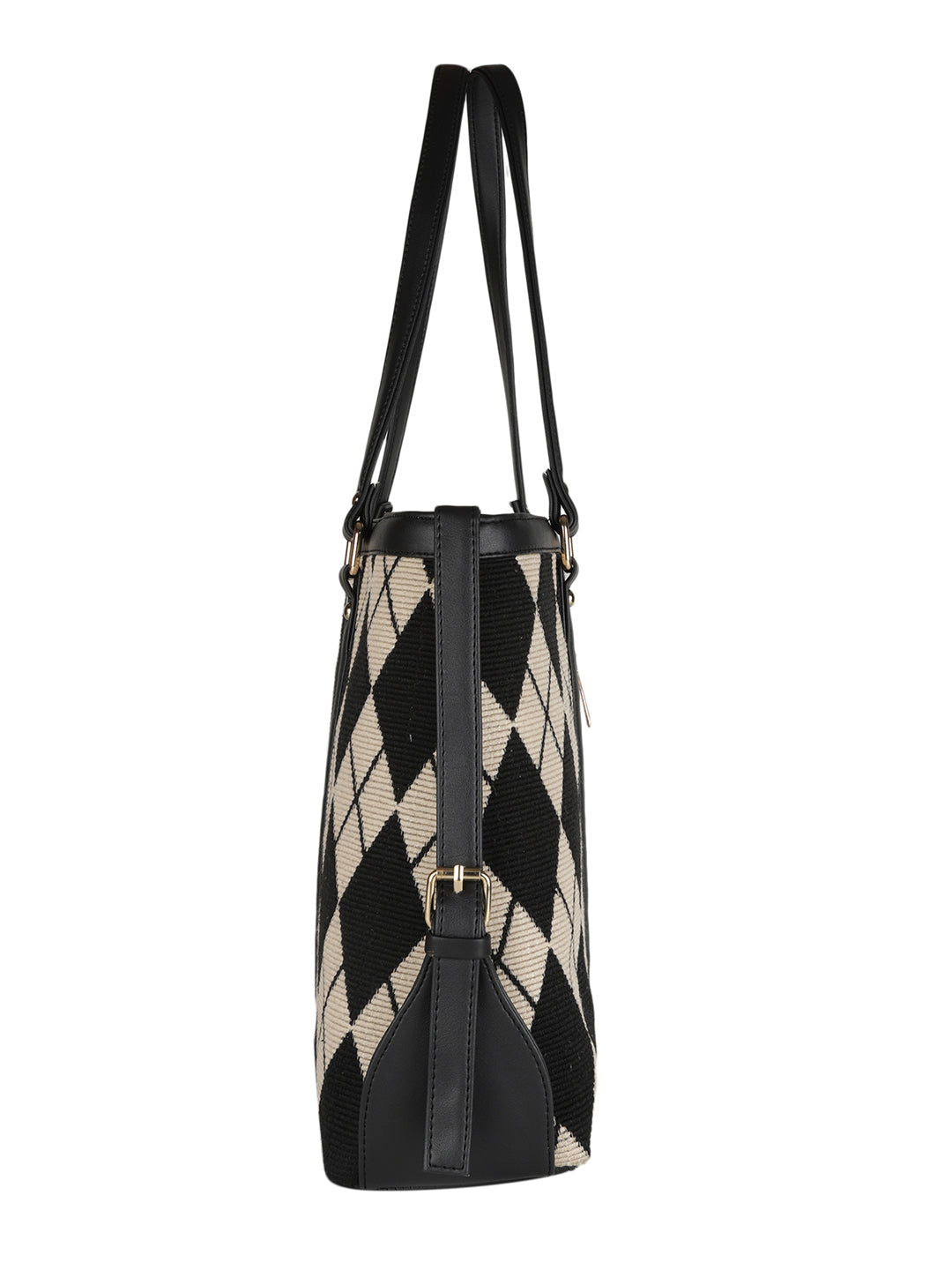 MINI WESST Beige Casual Graphic Tote Bag(MWTB071PR)