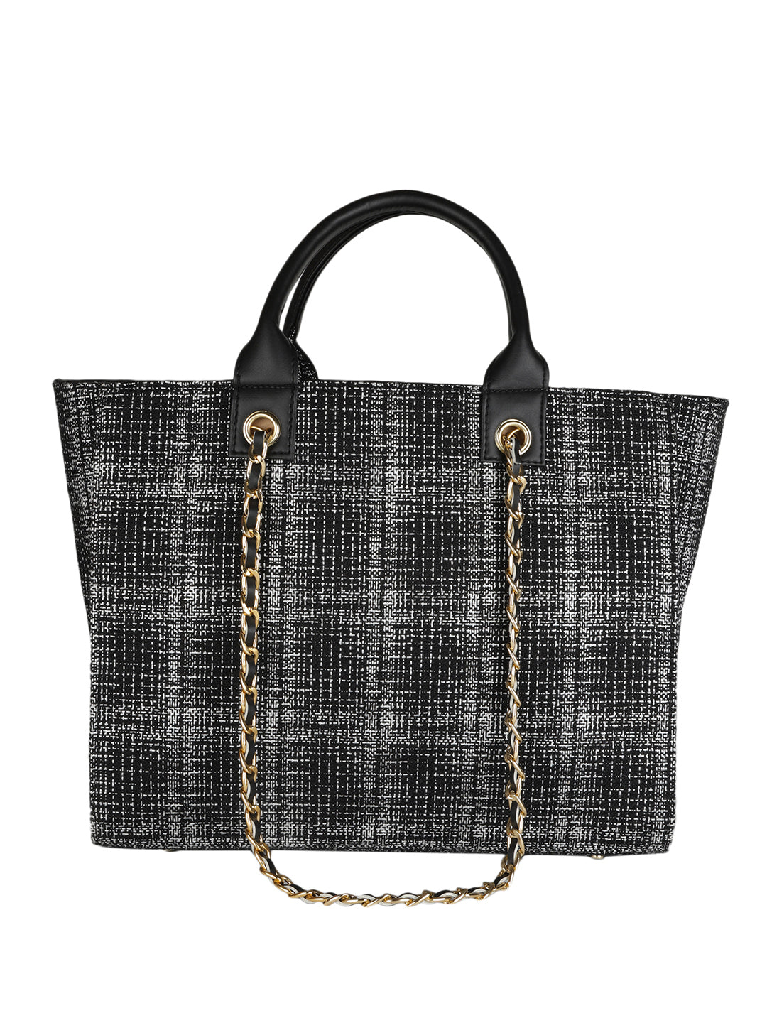 Martini Black Casual Solid Tote Bag(MWTB068BL)