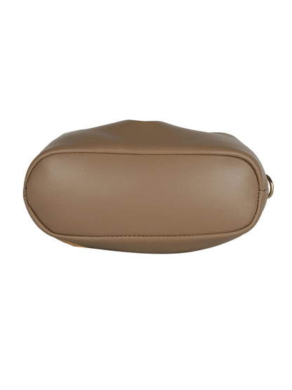 MINI WESST Brown Casual Solid Handheld Bag(MWHB183BR)