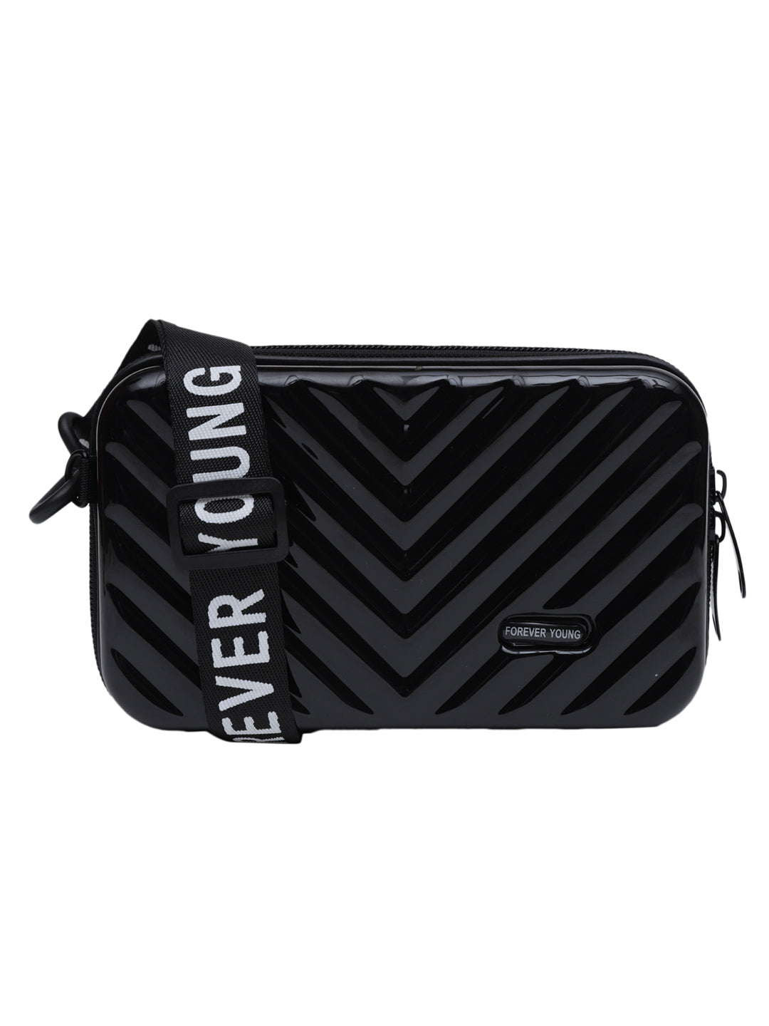 MINI WESST Black Casual Solid Sling Bag(MWHB204PR)
