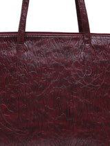 Louise Vegan Maroon Tote Bag