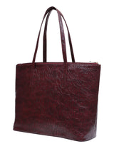 Louise Vegan Maroon Tote Bag