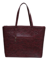 Louise Vegan Maroon Tote Bag