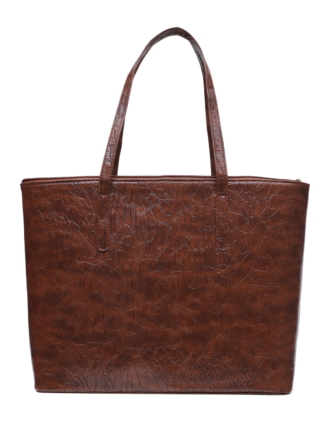 Louise tote MINI WESST Brown Casual Solid Tote Bag(MWTB078BR)