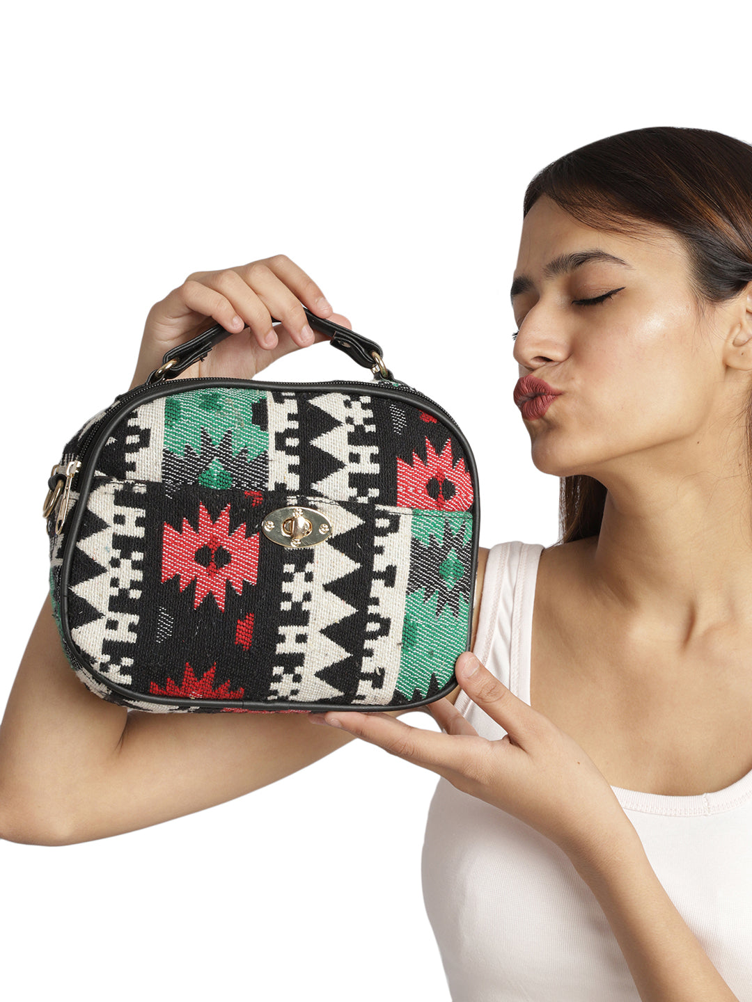 Emily sling bag MINI WESST Multi Casual Abstract Handheld Bag(MWHB129PR)