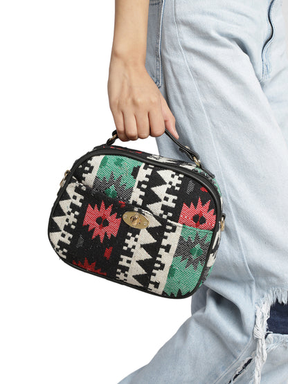 Emily sling bag MINI WESST Multi Casual Abstract Handheld Bag(MWHB129PR)