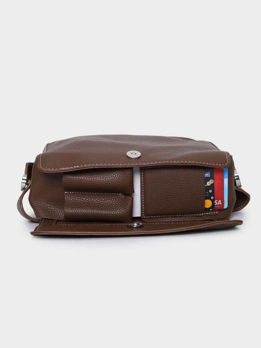 Leia Brown Sling Bag