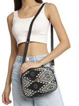 EMILY SLING Black Casual Abstract Handheld BAG