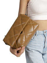 Brown Casual Solid Sling Bag