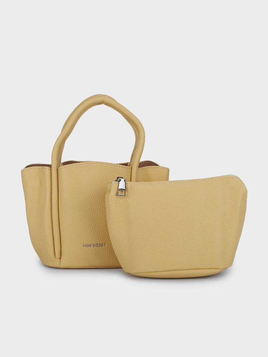 Barbara Yellow Bucket Handbag