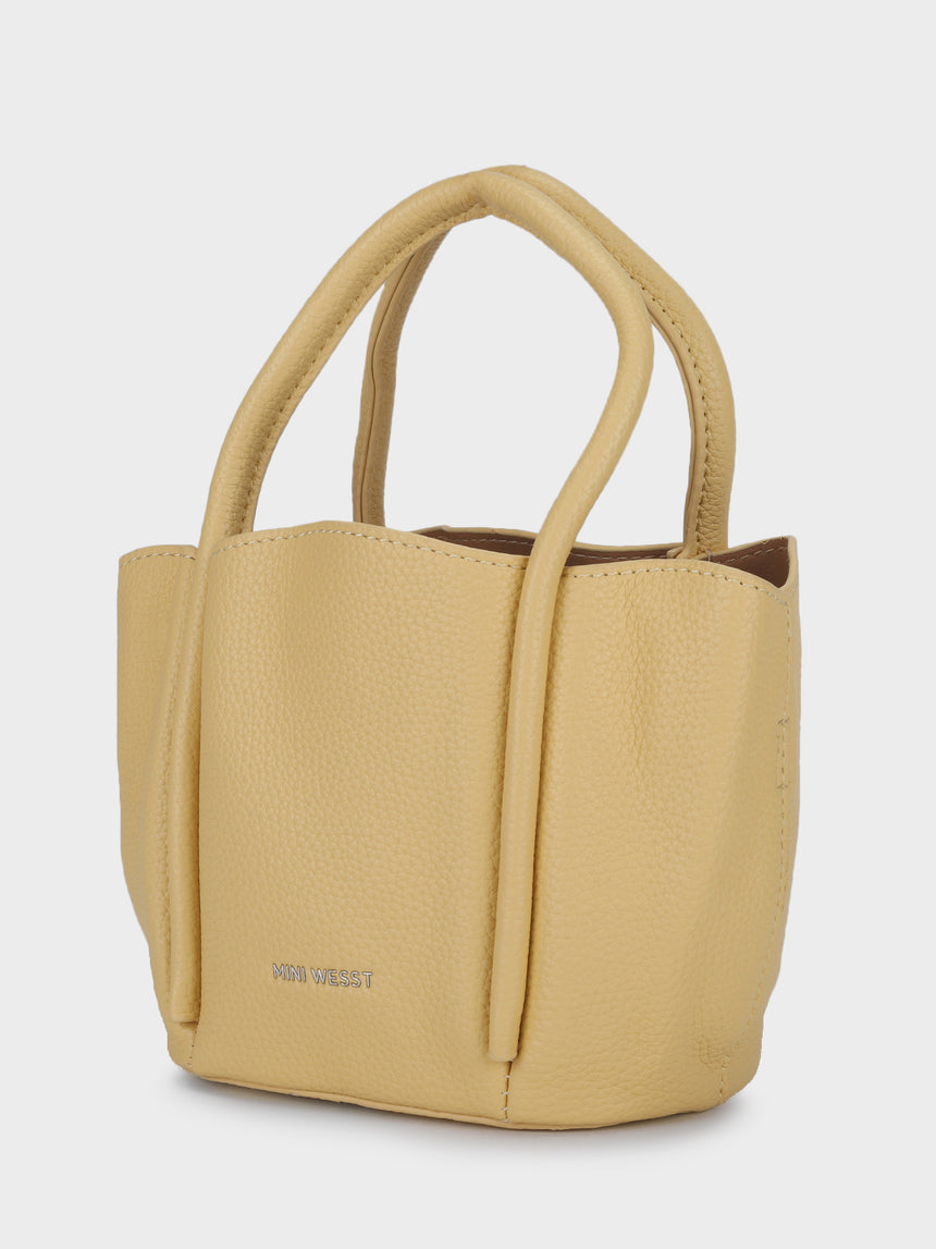Barbara Yellow Bucket Handbag