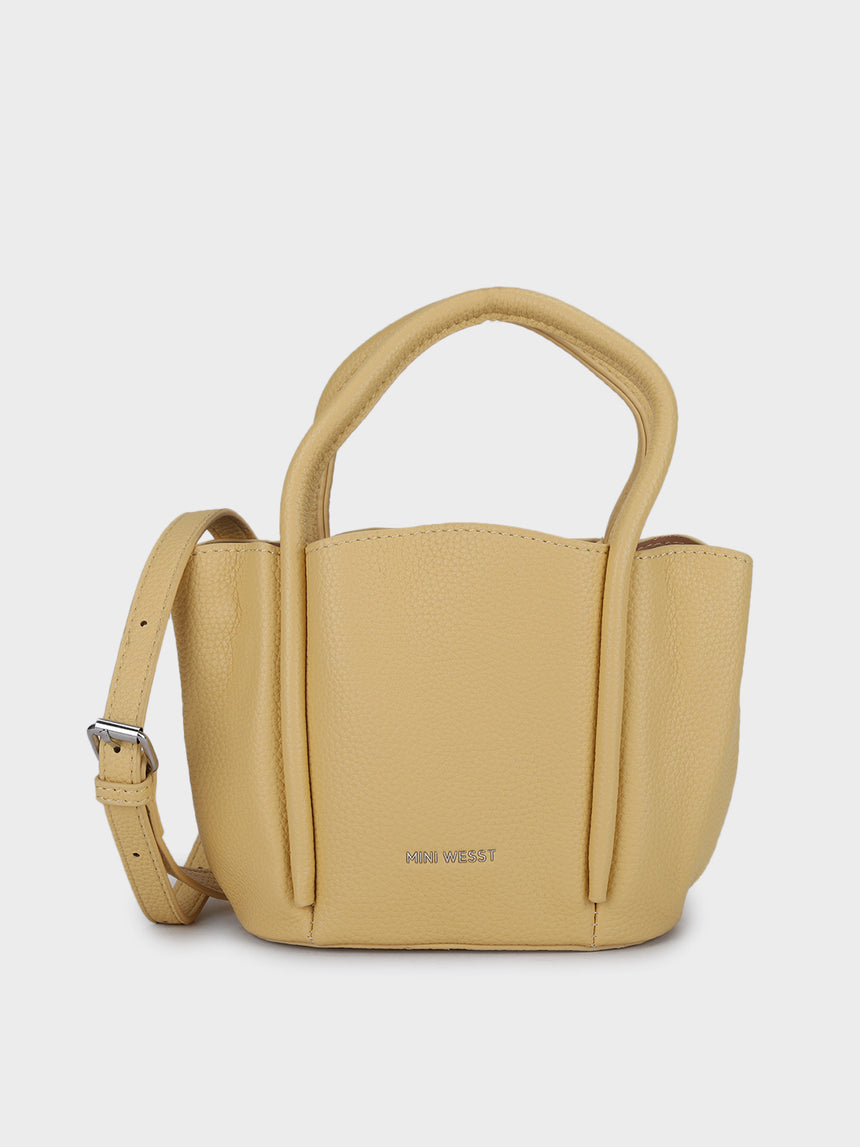 Barbara Yellow Bucket Handbag