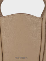 Barbara Beige Bucket Handbag