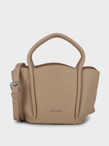 Barbara Beige Bucket Handbag