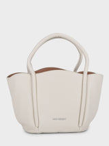 Barbara White Bucket Handbag