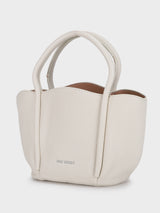 Barbara White Bucket Handbag