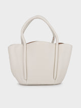 Barbara White Bucket Handbag