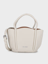 Barbara White Bucket Handbag