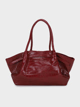 Red Hana Croco Totebag