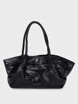 Black Hana Croco Totebag