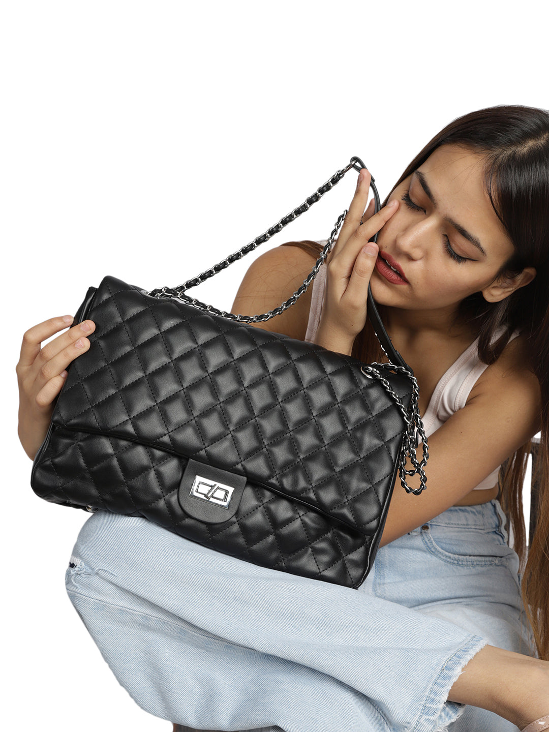 Monica Bags MINI WESST Black Casual Solid Sling Bag(MWHB207BL)