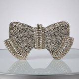 Bow Silver Clutch
