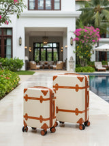 Emily In Paris Beige Set Of Small & Large Luggage