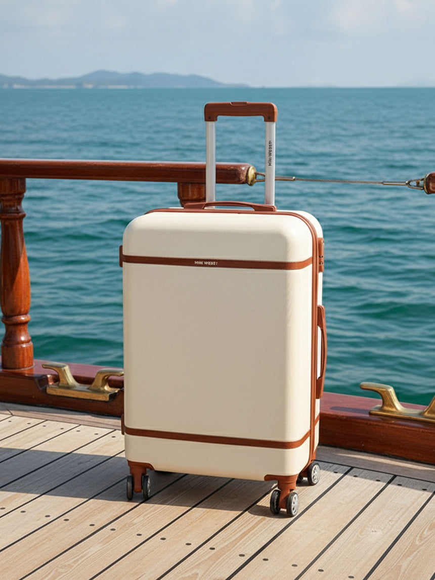 Wanderlust Beige Set Of Small & Large Luggage