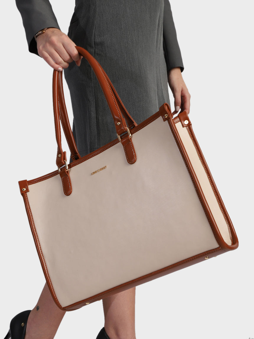 Beige Hannah Classic Tote Bag