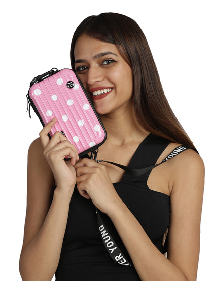 MINI WESST Pink Casual Solid Sling Bag(MWHB200PR)