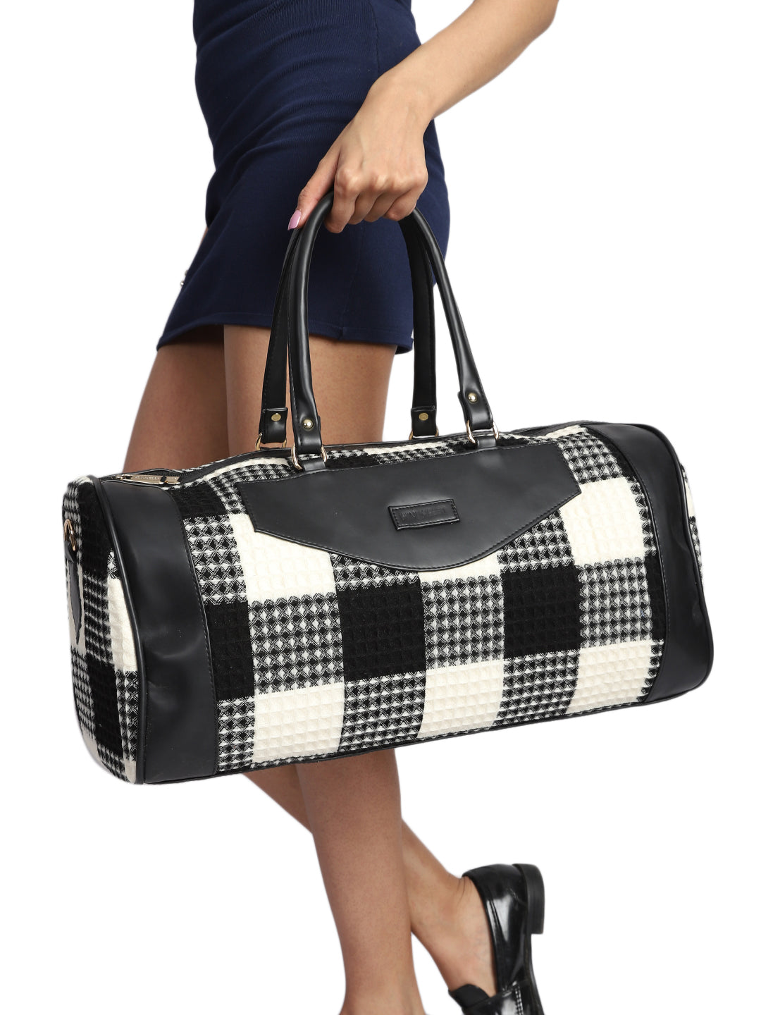 Chessboard Printed Duffle Bag