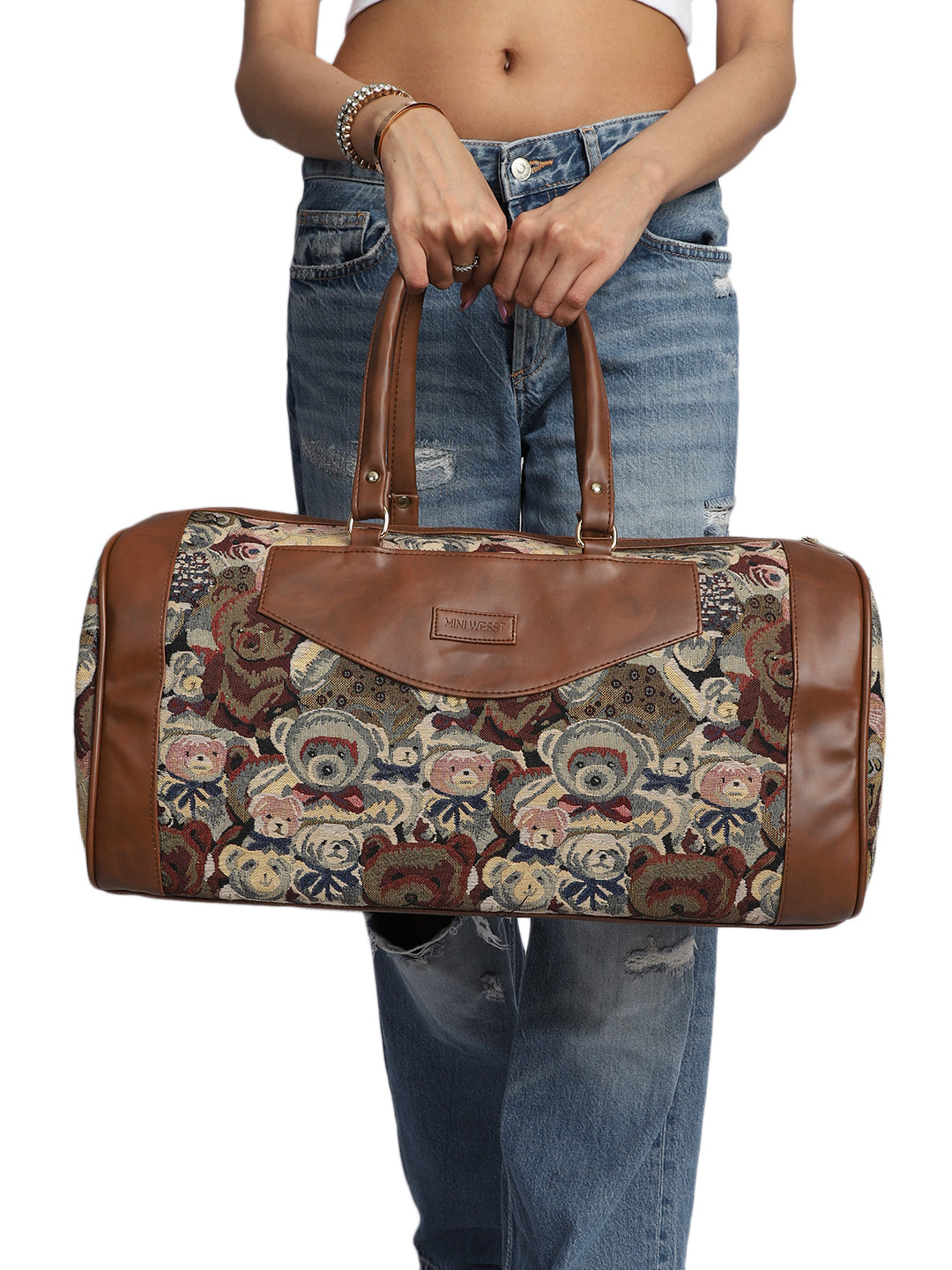 Mr Teddy Printed Duffle Bag – Miniwesst